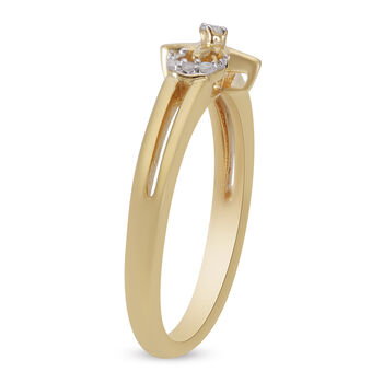 Diamant Ring 925 Silber vergoldet