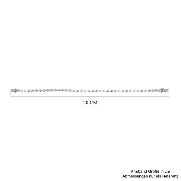 LUXURIANT IGI zertifiziertes VS-EF Labor Diamant 19cm Armband in 375 Wei&szlig;gold - 4 ct. image number 5