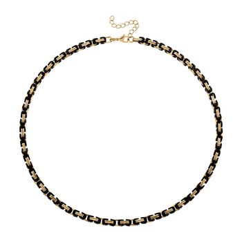 K&ouml;nigskette, Reiner Edelstahl, bicolor, Halskette ca. 50 cm