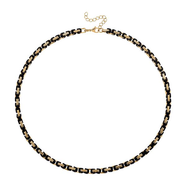 Königskette, Reiner Edelstahl, bicolor, Halskette ca. 50 cm image number 4