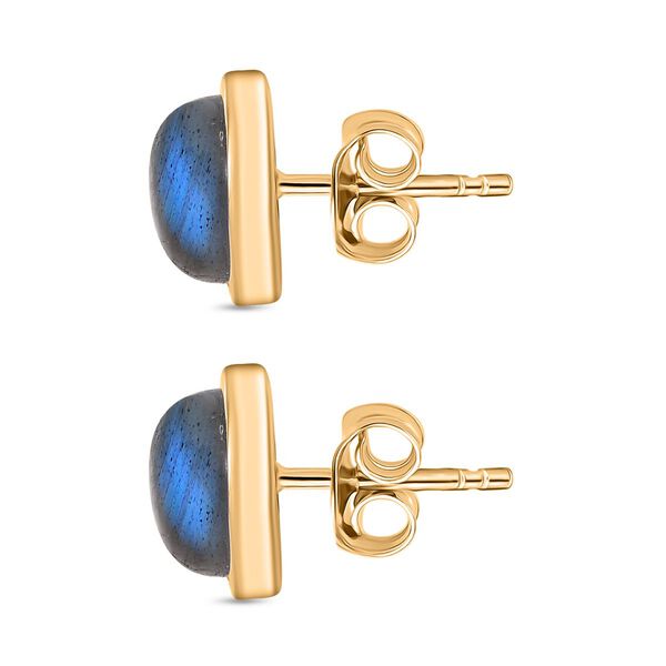 AAA Labradorit Ohrringe 925 Silber vergoldet ca. 6.91 ct image number 5