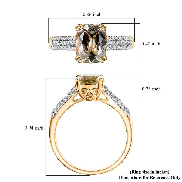 AAA Turkizit, Wei&szlig;er Diamant Ring 585 Gold (Gr&ouml;&szlig;e 17.00) ca. 2,60 ct image number 5