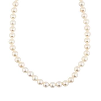 S&uuml;&szlig;wasser Perle (4.5 mm) Halskette ca. 45 cm Nickelfreies Messing rhodiniert (7-8 Werktage Lieferzeit) 9.90 ct