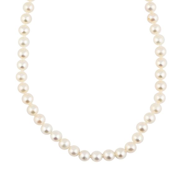 S&uuml;&szlig;wasser Perle (4.5 mm) Halskette ca. 45 cm Nickelfreies Messing rhodiniert (7-8 Werktage Lieferzeit) 9.90 ct