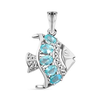 SEA LIFE KOLLEKTION - AA Lagunen Apatit Anh&auml;nger 925 Silber rhodiniert ca. 1.00 ct