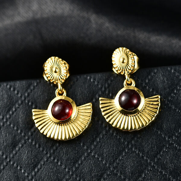 EverTrue AA rote Granat Ohrringe - 1,10 ct. image number 2