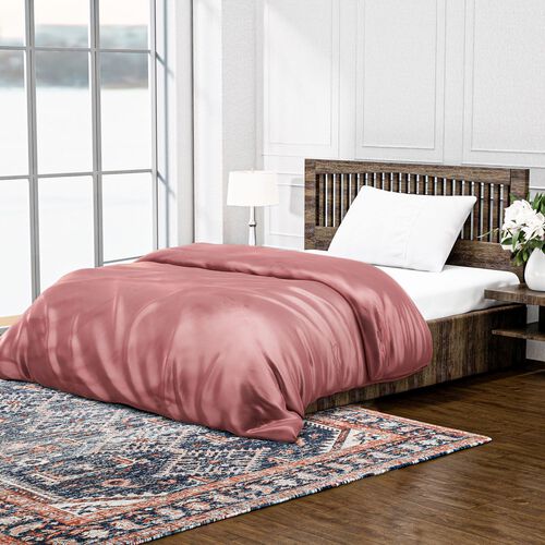 Serenity Night - 100% Maulbeerseide kühlende Sommerdecke mit Seidenstoff and Seidenfüllung, 1000 Gramm Seide, L135*B200cm, taupe