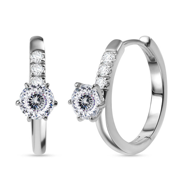 D’Joy Moissanit Ohrringe, 925 Silber platiniert - 1,12 ct. image number 0