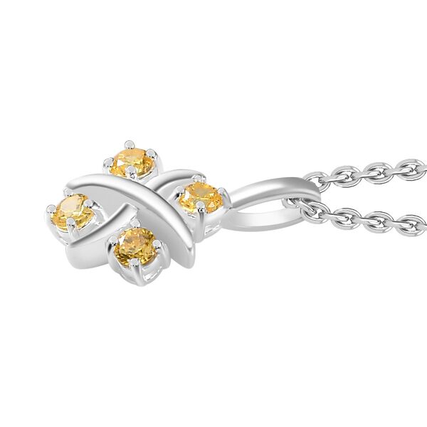 Designer Inspiriert XOXO Gelber Zirkonia Schmuckset 925 Silber und Edelstahl image number 4