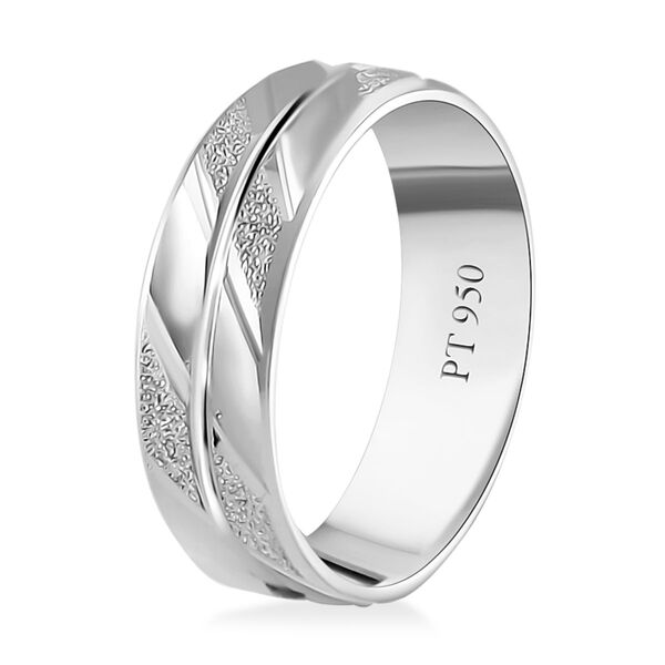 Stacking-Stil-Bandring in 950 Platin image number 4