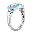 Tansanit und Zirkon emaillierter Ring - 0,81 ct. image number 4