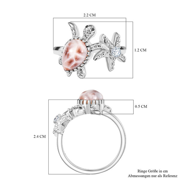 D’joy AA Natrolith, Weißer Zirkon Ring 925 Silber rhodiniert (Größe 16.00) ca. 2,44 ct image number 7