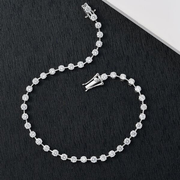 LUXURIANT IGI zertifiziertes VS-EF Labor Diamant 19cm Armband in 375 Wei&szlig;gold - 4 ct. image number 2