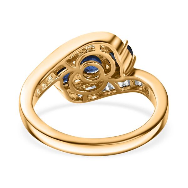 Blauer Saphir und Zirkon-Ring - 1,96 ct. image number 8
