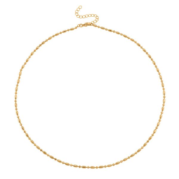 5er-Set Halsketten, ca. 45 cm + 5 cm Extender, Nickelfreies Messing Goldfarben image number 8