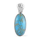 Blauer Mojave Türkis-Anhänger, 925 Silber ca. 7,84 ct