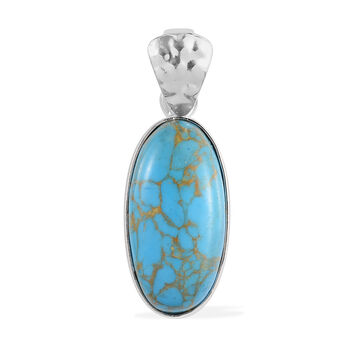 Blauer Mojave T&uuml;rkis-Anh&auml;nger, 925 Silber ca. 7,84 ct