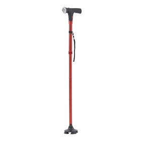 Klappbarer Smart-Walking-Stick mit drehbarem LED-Frontlicht in rot