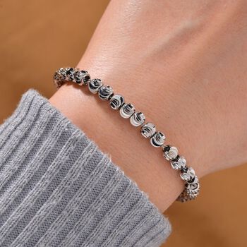 Armband in Silbeton, 19+5cm