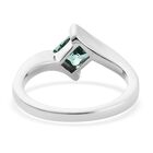 LUSTRO STELLA Hergestellt mit Grüner ZIRKONIA Solitär Ring 925 Silber Platin-Überzug (Größe 16.0) image number 4