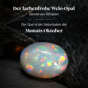 AAAA Natürlicher, äthiopischer Welo Opal Ring in 950 Platin - 5,27 ct.
