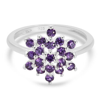 LUSTRO STELLA Amethyst Zirkonia Ring 925 Silber (Gr&ouml;&szlig;e 16.00) ca. 1,12 ct