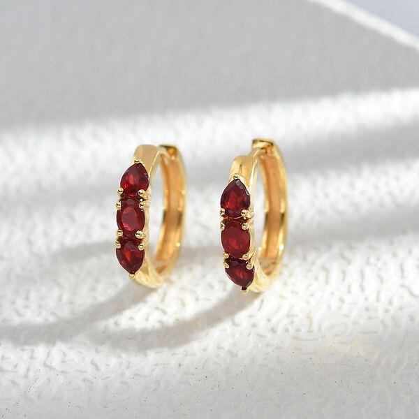 D'Joy AA mexikanische Kirschfeuer-Opal Ohrringe - 0,93 ct. image number 2