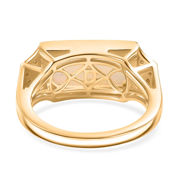 D'Joy nat&uuml;rlicher, &auml;thiopischer Welo Opal und Zirkon Ring - 3,20 ct. image number 5