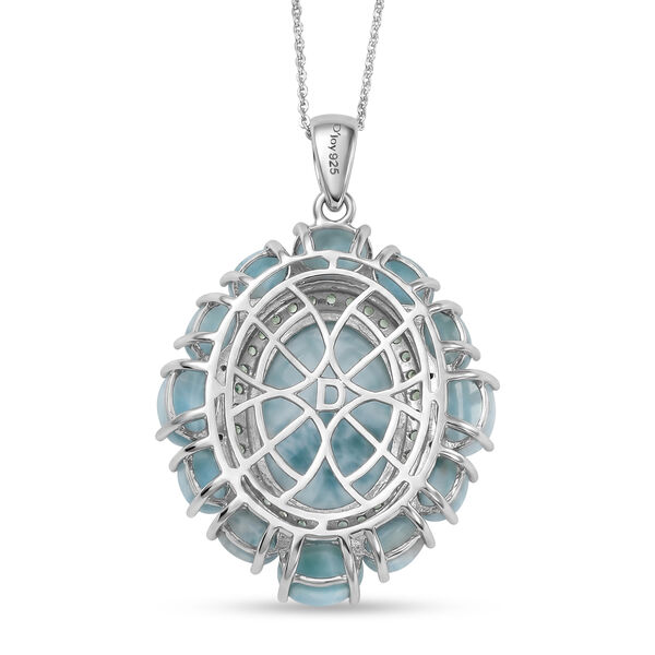D'Joy Larimar Schmuckset ca. 50 cm 925 Silber Rhodiniert ca. 23,36 ct. image number 4