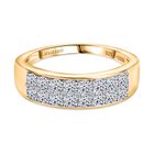 LUXURIANT DIAMOND - Lab Grown Diamant SI-GH SGL zertifiziert Ring 925 Silber 750 Gelbgold Vermeil (Größe 19.00) ca. 1.02 ct
