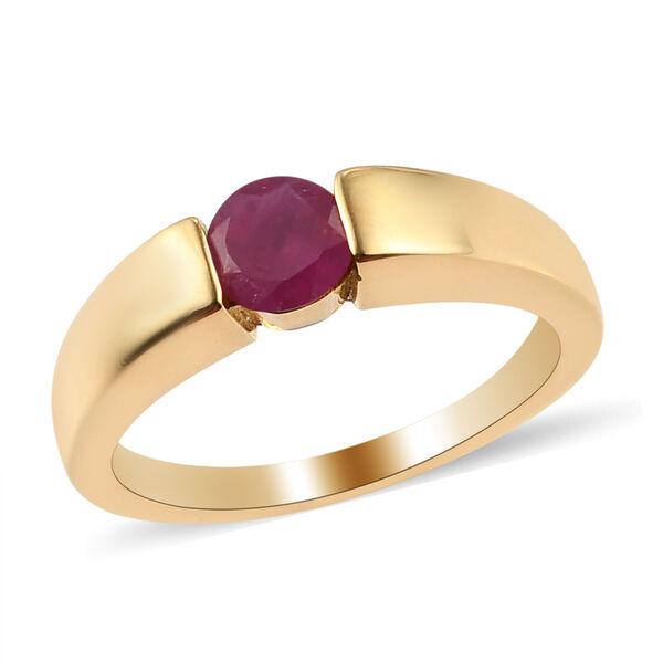 Afrikanisher Rubin(Fissure gefüllt) Ring 925 Silber vergoldet image number 4