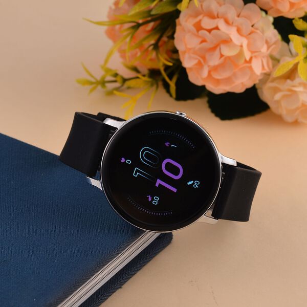 STRADA Hiwatch Plus Smartwatch - Schwarz-Goldenes Geh&auml;use mit Silikonarmband, umfassende Gesundheits- und Sportfunktionen, Bluetooth 5.0 image number 1