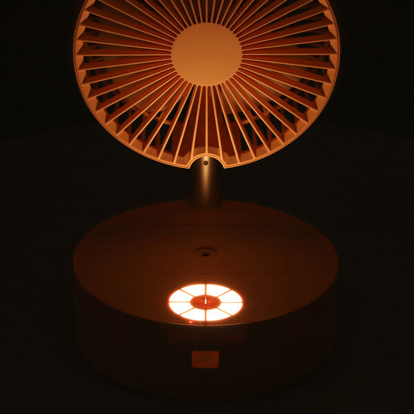 Kabelloser, faltbarer Ventilator mit integriertem Luftbefeuchter, USB-Anschluss, Rosa image number 6