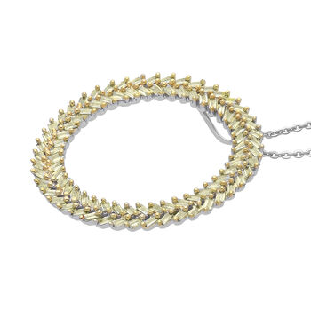 LUXURIANT SGL zertifizierter VS-EF Labor gelber Diamant Anh&auml;nger mit 50cm Kette - 1 ct.