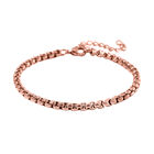 Venezianer Box Armband, Reiner Edelstahl, ca. 19 cm + 5 cm Extender, rosevergoldet ca. 7,60g