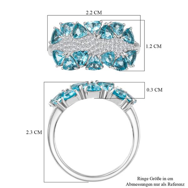 D'Joy AA Betroka blauer Apatit und Moissanit Ring - 2,80 ct. image number 6