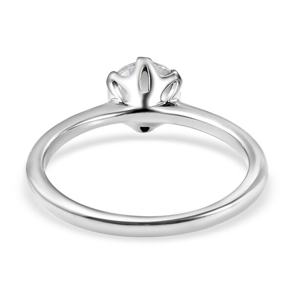 88 Facetten Moissanit-Ring, 925 Silber platiniert, ca. 0,74 ct image number 6
