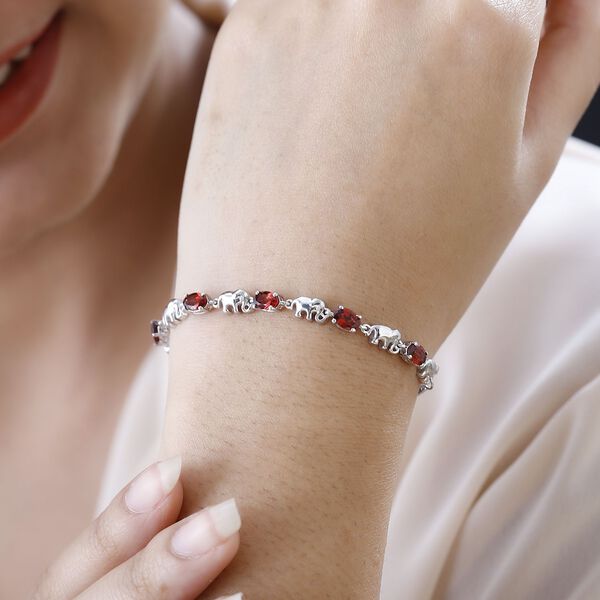 Flexibles rotes Garnat-Armband, 25,5 cm - 2,83 ct. image number 7