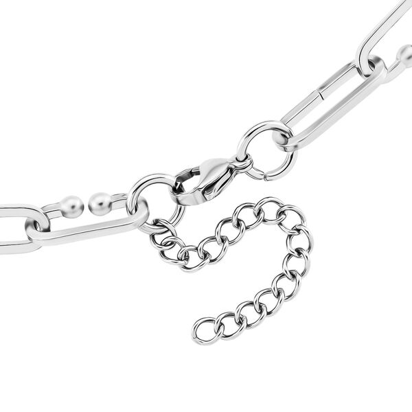 DESIGNER INSPIRIERT - 2er Fancy 316L Edelstahl Ketten Set ca. 50 cm ca. 2,26g, Silberfarben image number 7