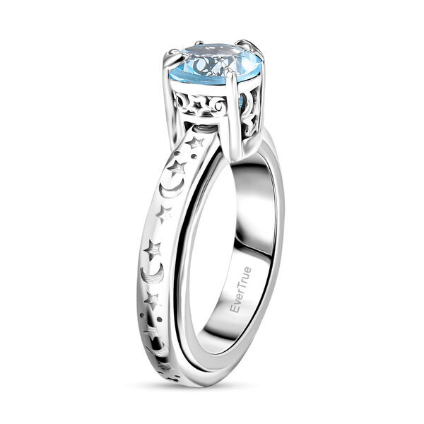 EVER TRUE AA Himmelblauer Topas Ring Nickelfreies Messing (Gr&ouml;&szlig;e 20.00) ca. 2,35 ct image number 5
