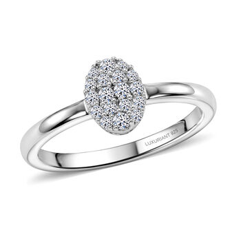 LUXURIANT DIAMOND - Lab Grown Diamant SI-GH Ring 925 Silber Rhodiniert (Gr&ouml;&szlig;e 17.00) ca. 0,15 ct