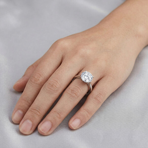 Moissanit Ring 925 Silber platiniert ca 3.54 ct image number 5