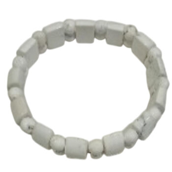Flexibles wei&szlig;es Jaspis Armband - 125 ct.