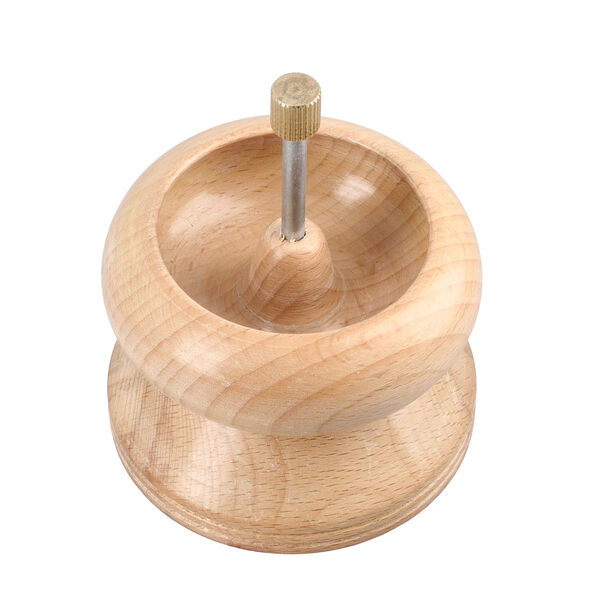 Perlen Spinner aus Kiefernholz mit Stahlnadel, bunten Perlen und Faden image number 2