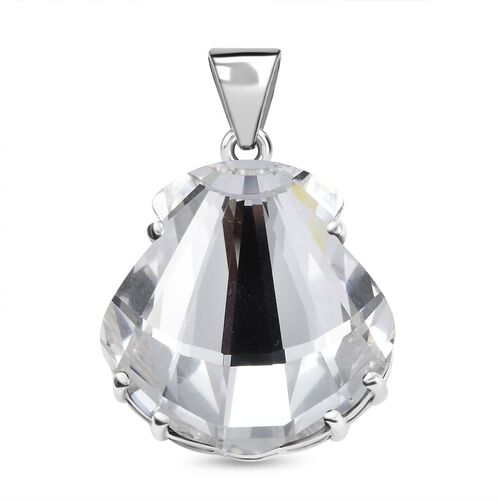 J Francis gefertigt mit SWAROVSKI- Weißer Swarovski Kristall Anhänger image number 0