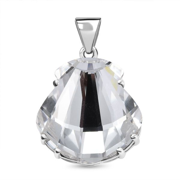 J Francis gefertigt mit SWAROVSKI- Weißer Swarovski Kristall Anhänger image number 0