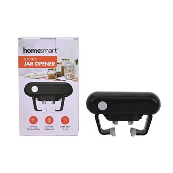 Elektrischer Glas&ouml;ffner - Kompatibel mit verschiedenen Deckeln, 17 x 6,6 x 10,5 cm, Schwarz