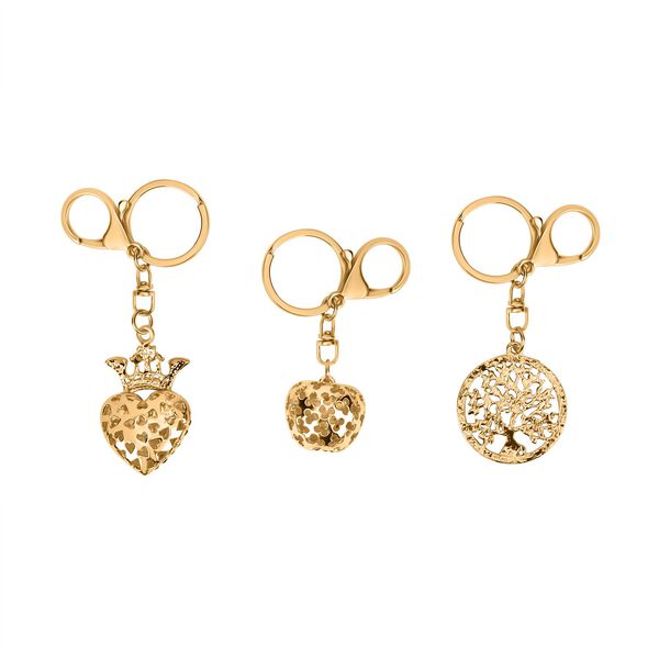 Set aus 3 Schl&uuml;sselanh&auml;ngern, Apfel, Baum, Herz image number 3