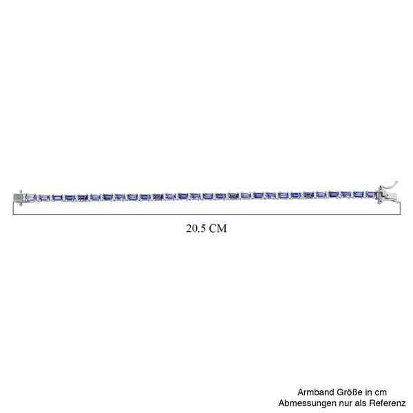 Tansanit und Moissanit Armband, 19 cm - 8,04 ct. image number 5