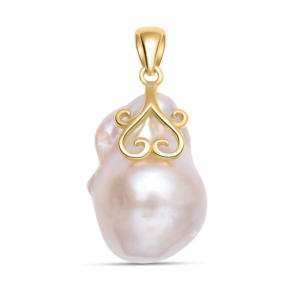 S&uuml;&szlig;wasser Perlen-Anh&auml;nger, 925 Silber vergoldet